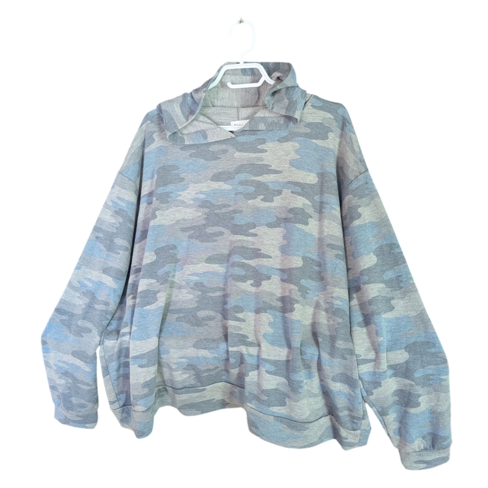 adidas Camouflage Hoodie - Blue and Gray